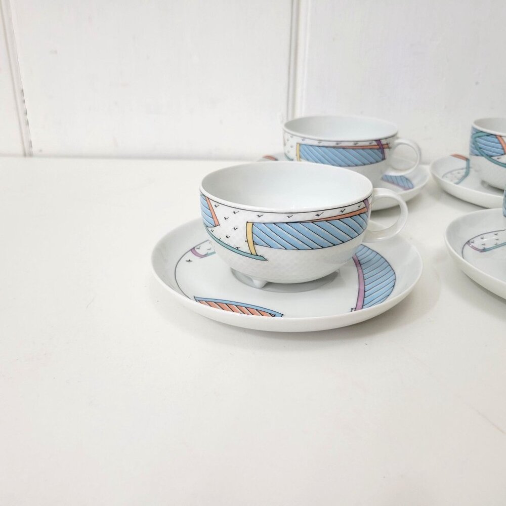 Rosenthal Germany New Wave Studio-Line Cups and Saucers Set of Six - Picture 6 of 7